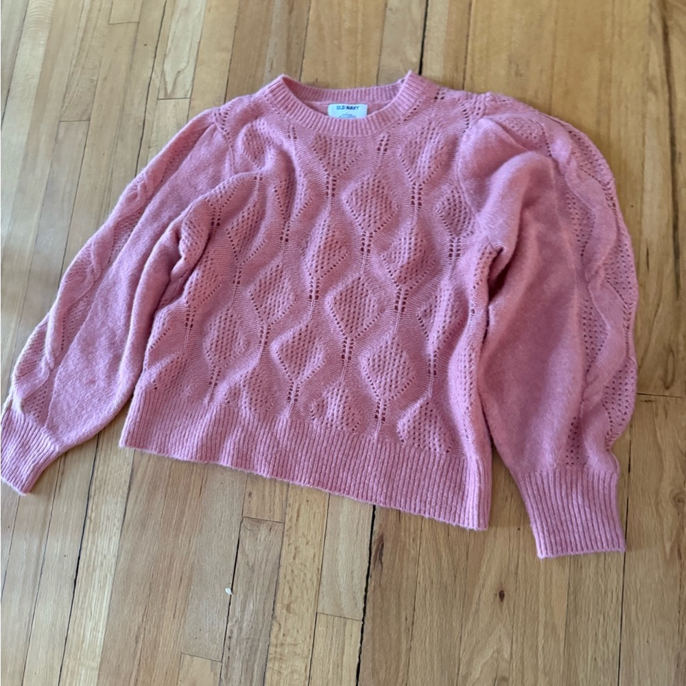 Pink Cable Knit Sweater